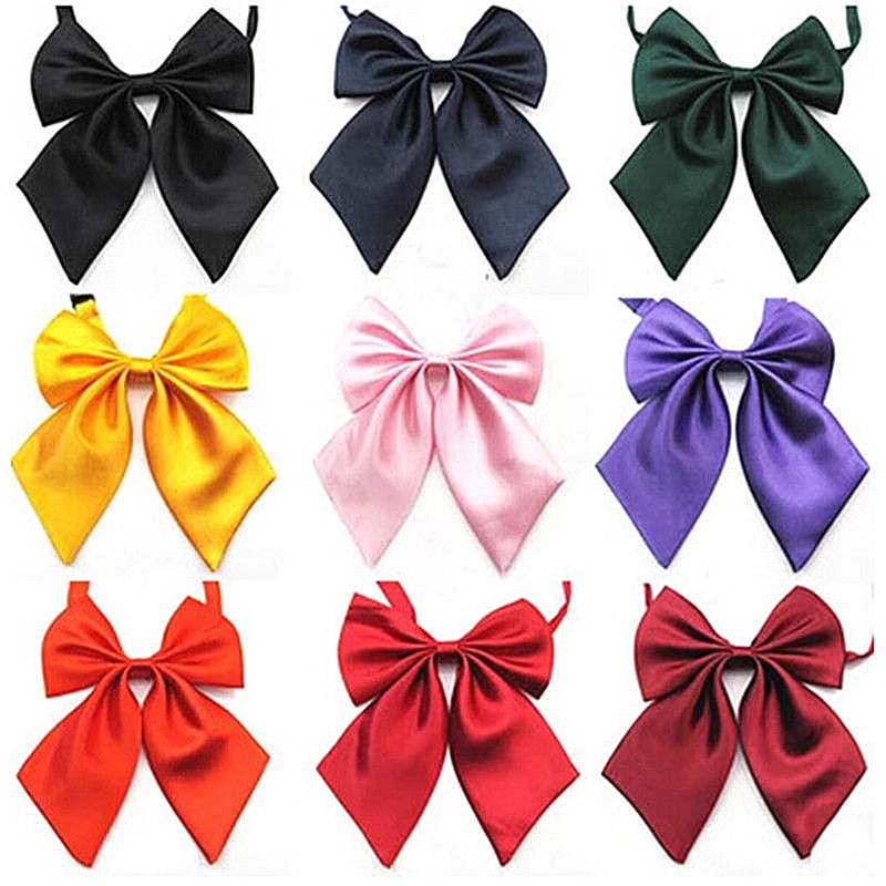 Women Tie Red Butterfly Women's Bow Tie Black Knot Female Girl Student Hotel Clerk Waitress Neck Wear Ribbon Ties green. 