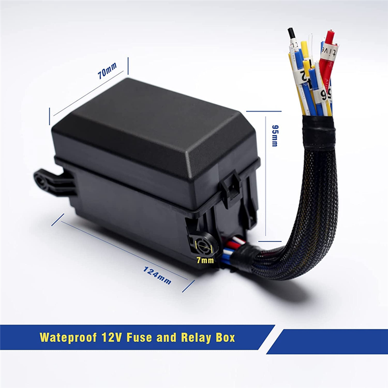12V Relay Fuse Box Prewired Relay Box Automotive with 5Pcs 5Pin Relays 1Pcs 4Pin Relay 6 ATC/ATO Blade Fuse Universal. 