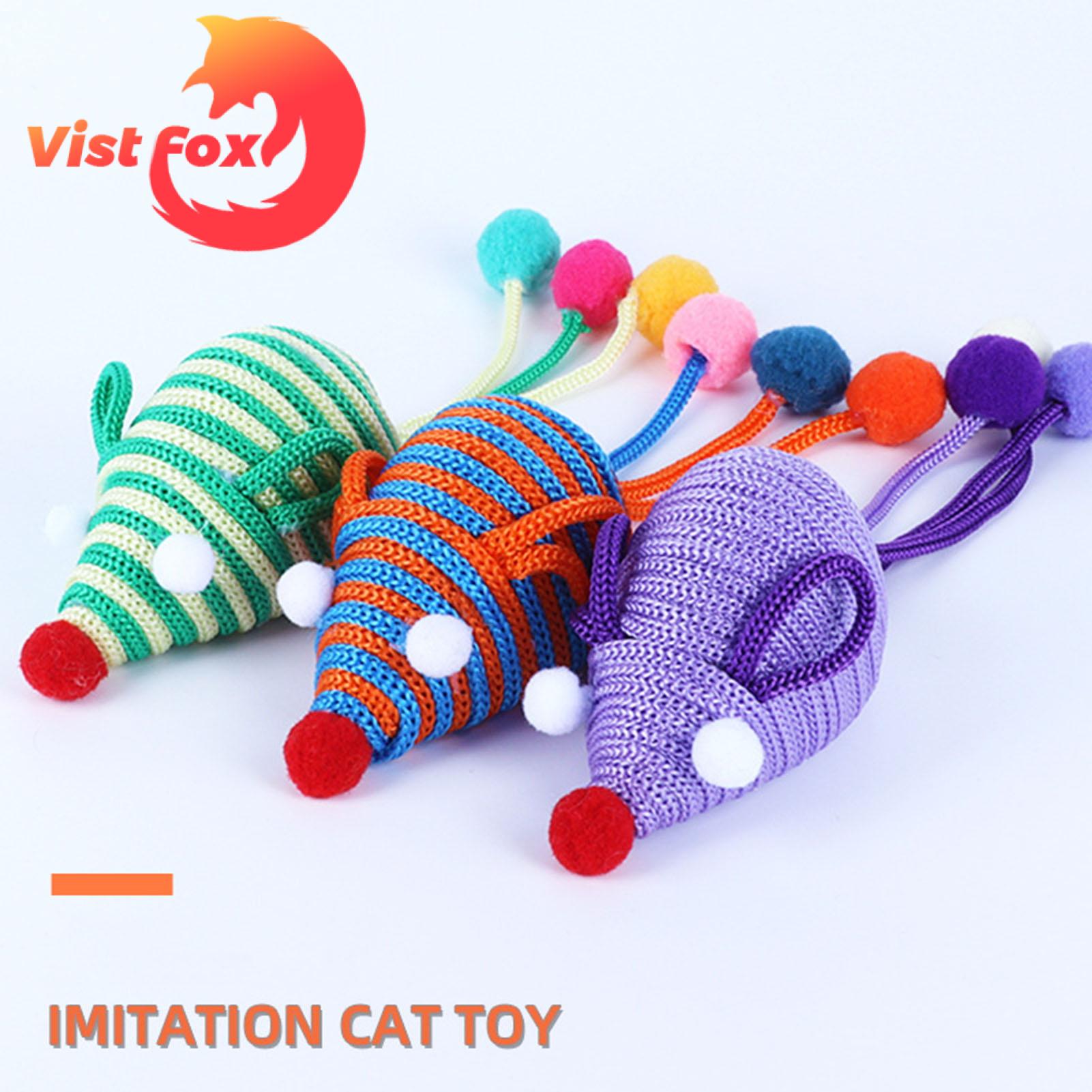 Vist Fox Cat Chewing Toy Attractive Simulation Mouse Funny Cat Toy