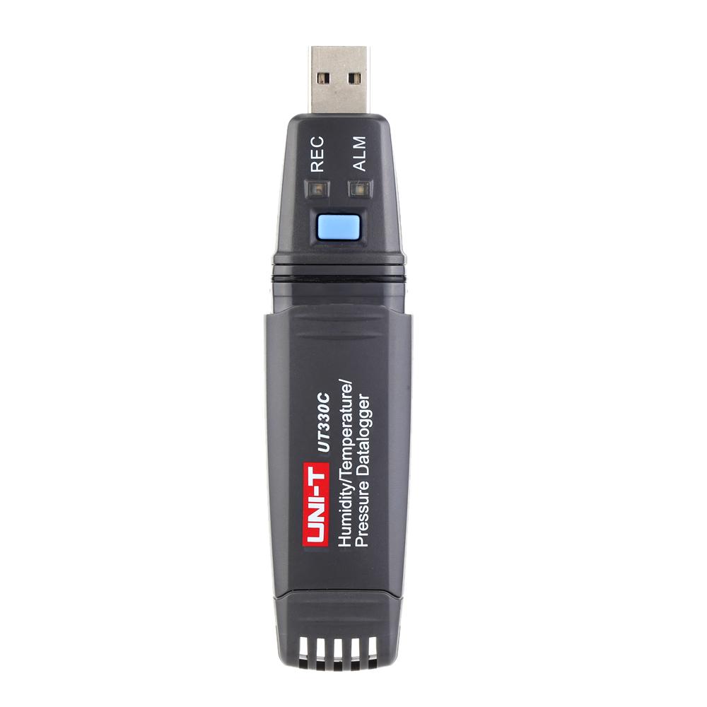 UNI-T UT330C Mini USB Temperature Humidity Atmospheric Pressure Data Recording Logger Meter High-precision Ther-mo-meter Hygrometer Barometer PC Connecting. 