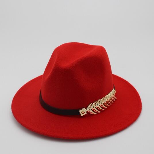 Felt Hat Men Fedora Hats with Belt 