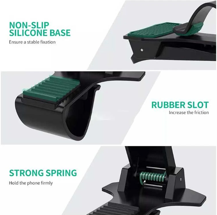 UGREEN LP136 (40998) Dashboard Snap Clip Phone Holder - Suitable for Dashboard Edge - Suitable for 4-6.5 inch mobile phone - Non-slip silicone - High-temperature resistance. 