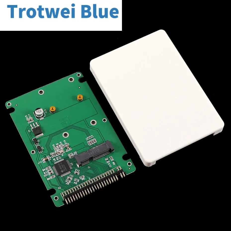 44PIN mSATA to 2.5 IDE HDD SSD mSATA to PATA Adapter Converter Card with Case 10*7*0.9cm