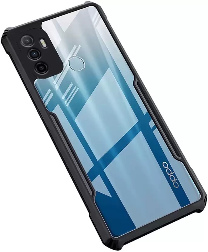 Oppo a53 এর জন্য ব্যাক কভার (কালো, স্বচ্ছ) (Back Case Cover For Smartphone)