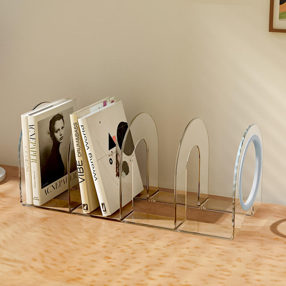 Transparent Bookshelf Modern Acrylic Acrylic Shelf Book Baffle for Home Office Study Room Students Book Organization Display. 