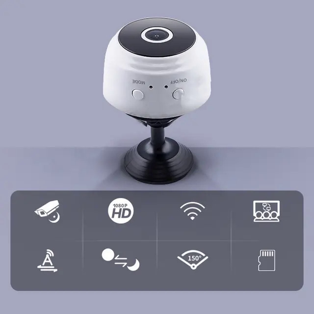 Micro Home Wireless Mini Security Surveillance with Wifi IP Camara Night vision Sensor Infrared CMOS 2MP Telefon Alarm Camera. 
