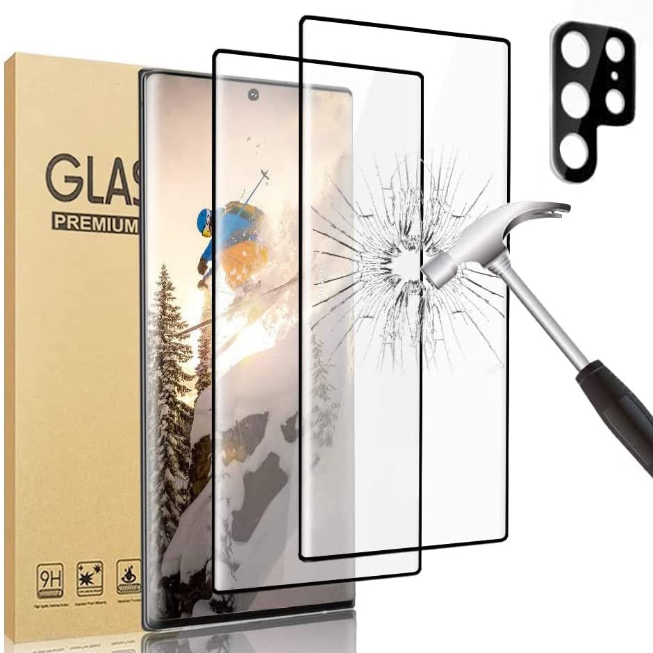 【Naughty Lui】 2023 2PCS Support Ultrasonic Fingerprint Unlock Tempered Glass For Samsung Galaxy S23 Ultra S22 Ultra S23 Plus S22+ Screen Protector