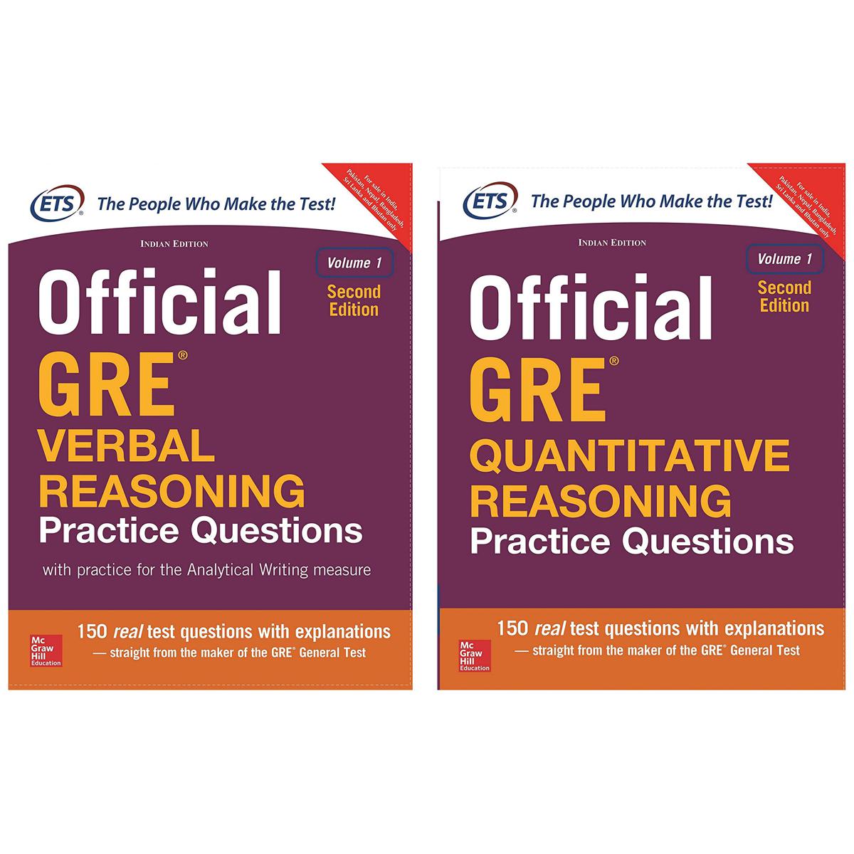 Official GRE verbal Reasoning Practice questions + Official GRE Quantitative Reasoning Practice questions