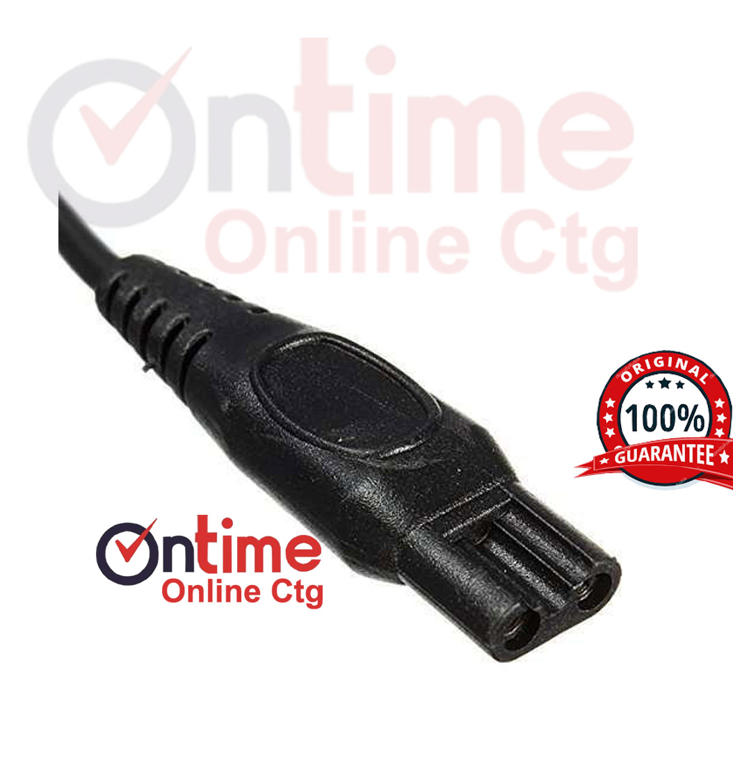 Mini 2 Pin Power Cable Cord  For trimmer Shaver (Only for trimmers working on direct 230v Mains Power Supply) Compatible with Kemei , HTC, Gami. 