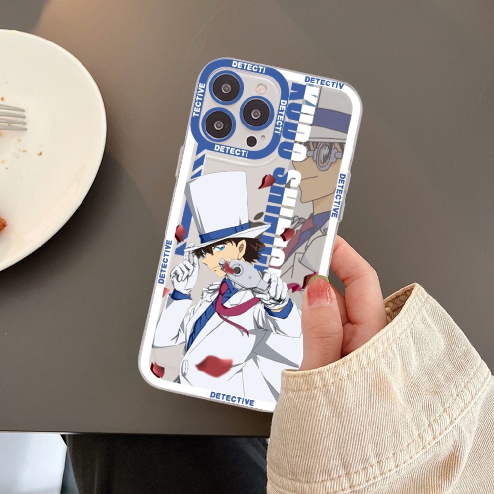 Anime Detective Conan Phone Case For iPhone 11 12 13 14 Mini Pro Max XR X XS TPU Clear Case. 