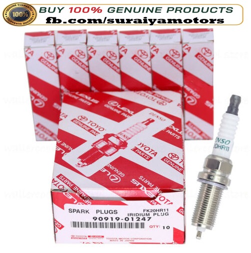 TOYOTA 90919-01247 (FK20HR11) IRIDIUM SPARK PLUG (4 PCS) Allion,Premio,Axio,Corolla. 