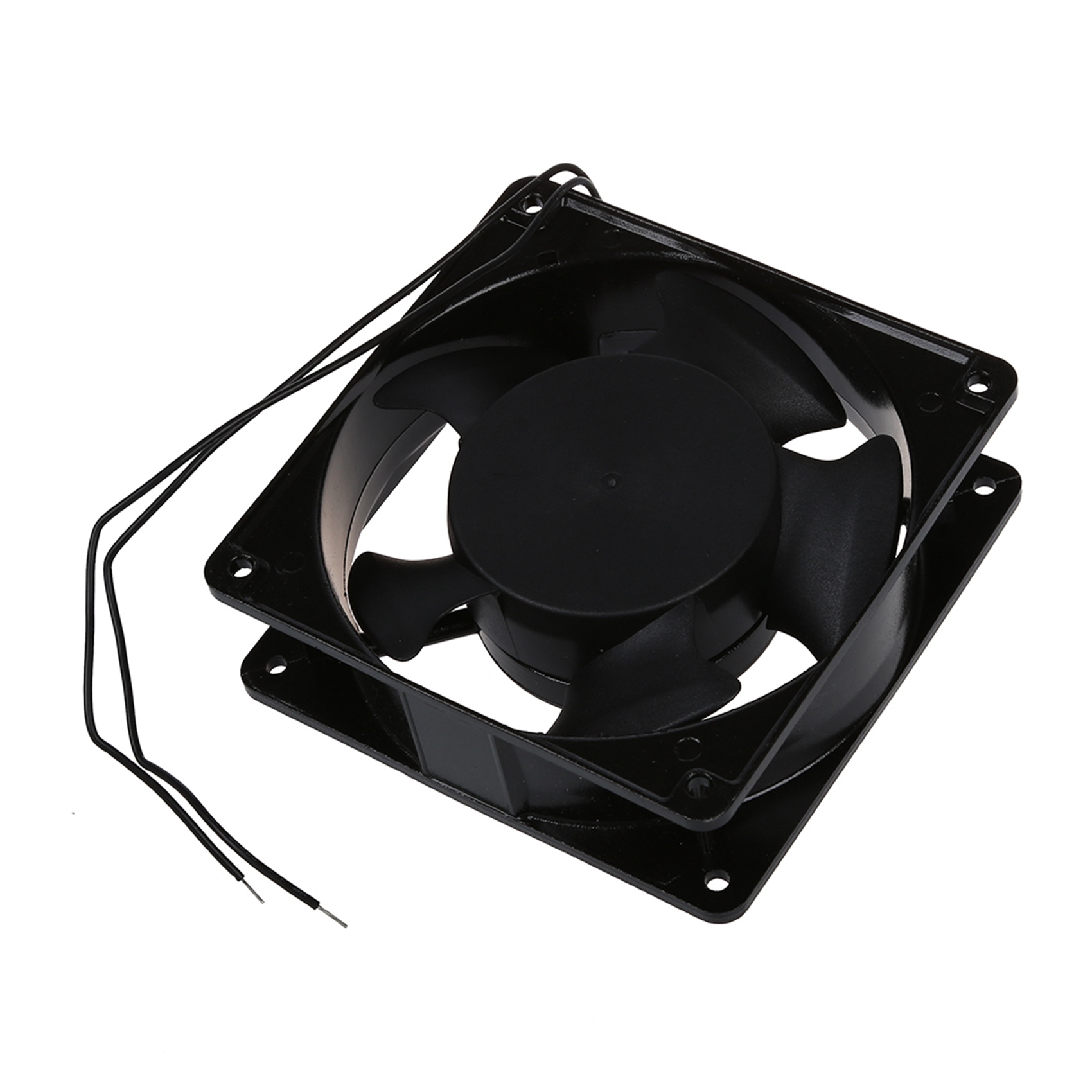 3X AC 220-240V 0.14A 120mmx120mm Metal Computer CPU Fan Black. 