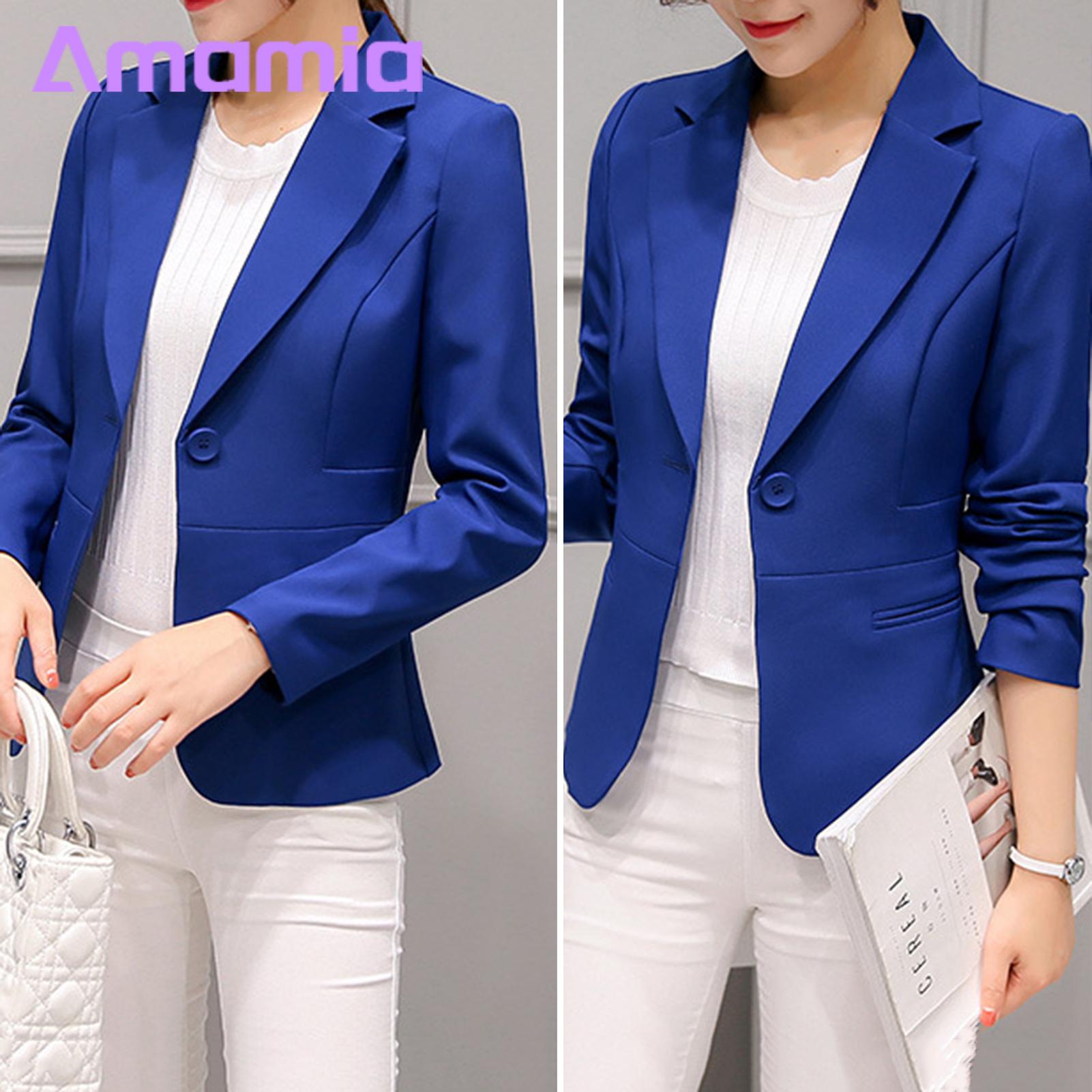 Amamia Suit Coat Single Button Classic Classic Women Suit Jacket