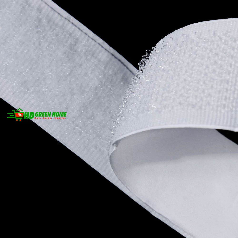 2M × 3cm Self Adhesive Hook and Loop Velcro Tape Double Sided Sticky Back Velcro Strip (White). 