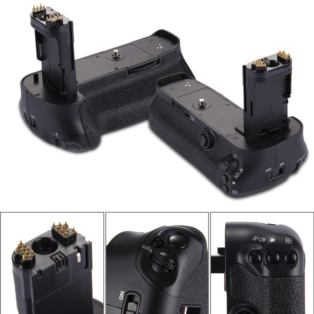 PULUZ Vertical Camera Ba-tte-ry Grip for Canon EOS 5D Mark IV Digital SLR Camera ,Use 2*Canon LP-E6 / LP-E6N,Aperture value / Exposure compensation button, AF point selector / Magnify button, AE lock / FE lock / Index / Reduce button.. 