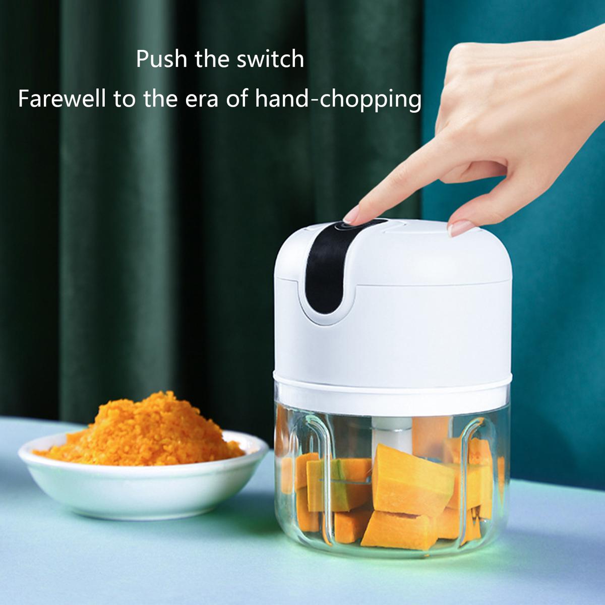 Electric Mini Food Chopper 250ml USB Rechargeable Wireless Speedy Three