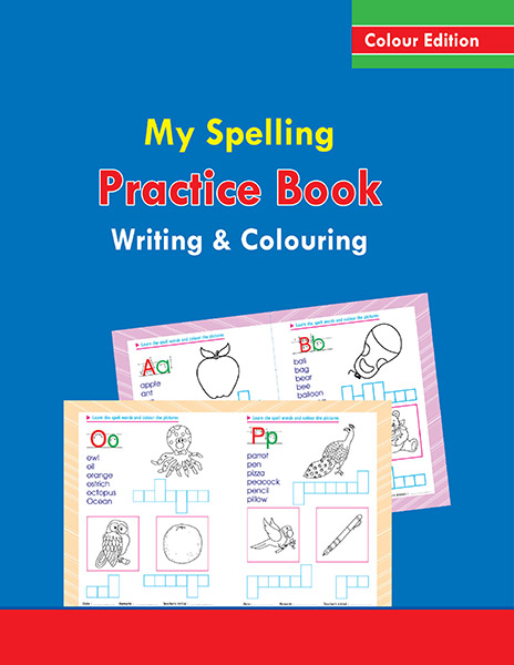 My Spelling Practice Book Writing and Colouring