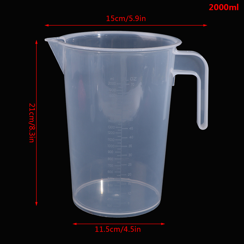 Plastic Measuring Cup with Scale Handle Transparent Measuring Cups Nesting. 