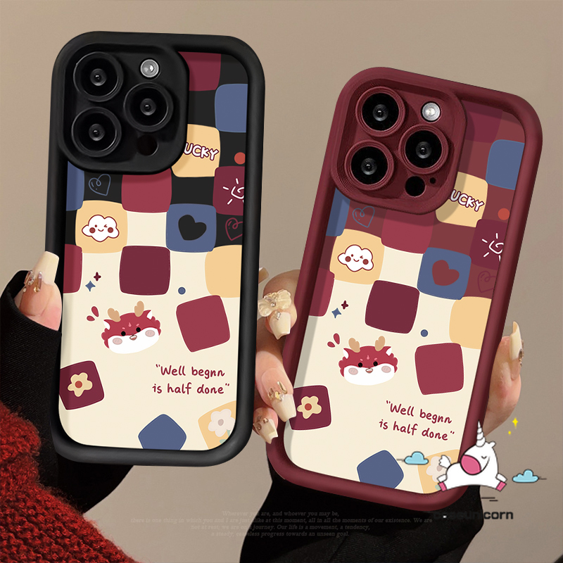 Chinese New Year Red Phone Casing Compatible For IPhone 13 12 15 11 14 Pro Max 7Plus 15 8 7 6 6S Plus XR XS Max X SE 2020 Angel Eyes DropSum Colours Soft Cover. 