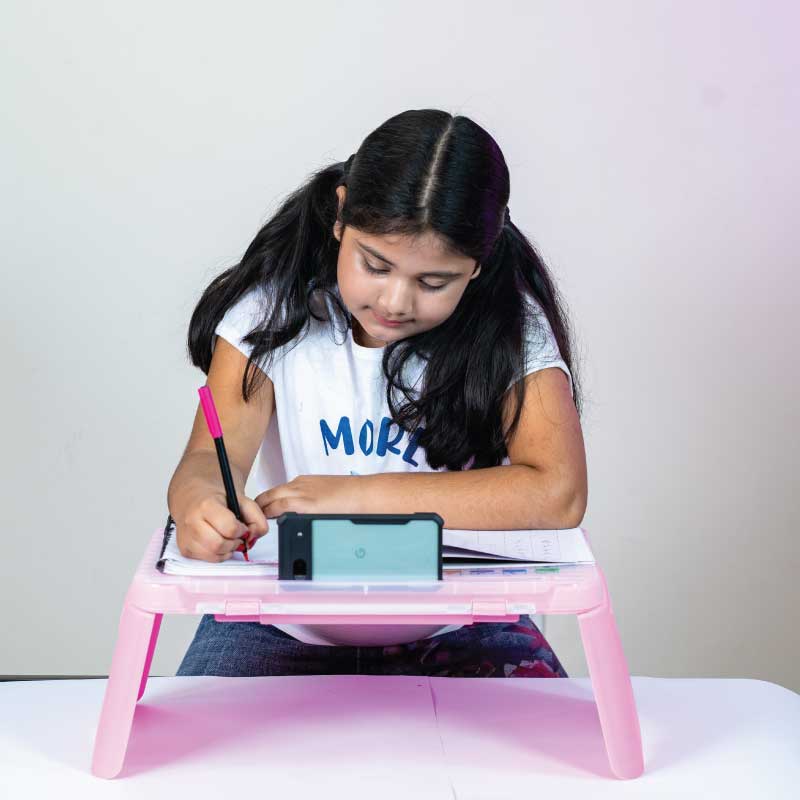 Baby kids FOLDING Plasticd Desk table Laptop Desk Bed Desk Reading Notebook Desk Table for Study For Baby Kids And Student Table (Folding Plastic Table) (Multi Colour). 