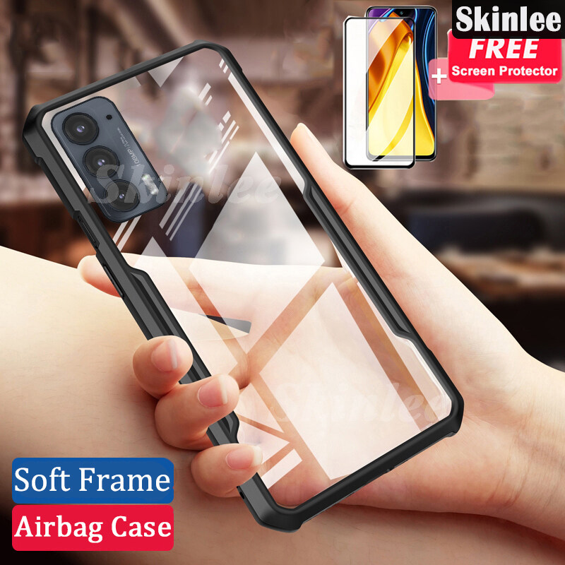 【 Free Tempered Glass 】Phone case For Motorola Moto Edge 20 Back cover Transparent Phone Case Full Protection Phone Soft Armor Cover For Moto Edge 20 Cover cases + Tempered Glass Screen Protector Film