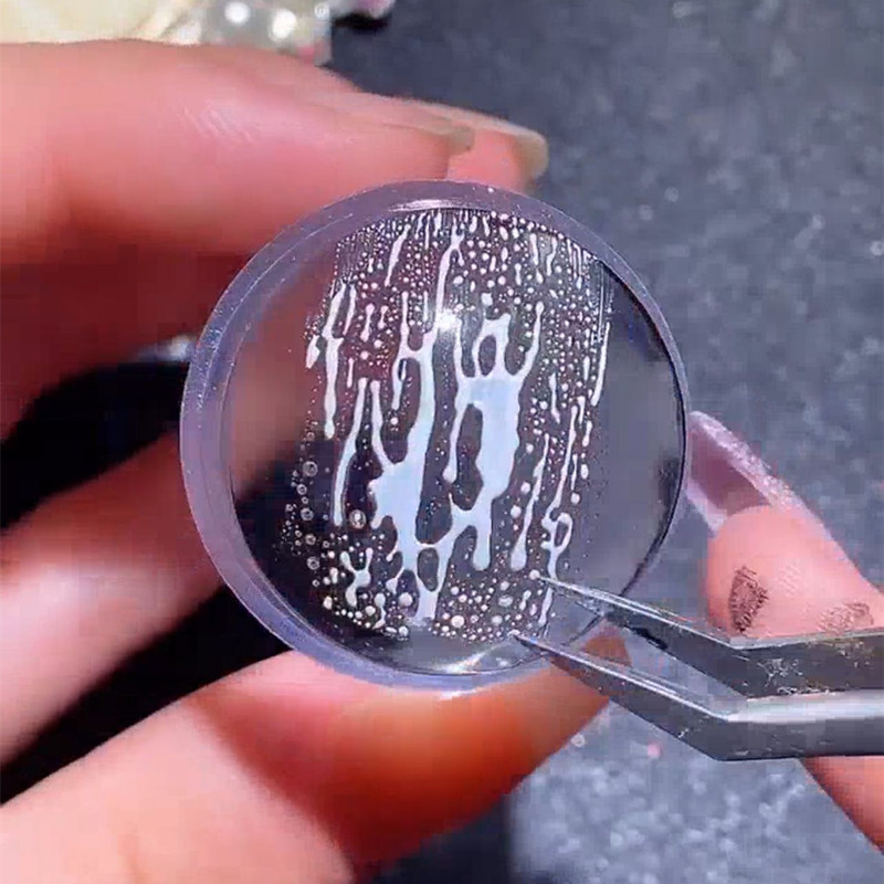 Easy-French Nail Stamper Monocle Jelly Print Silicone Transfer Print Scraper. 