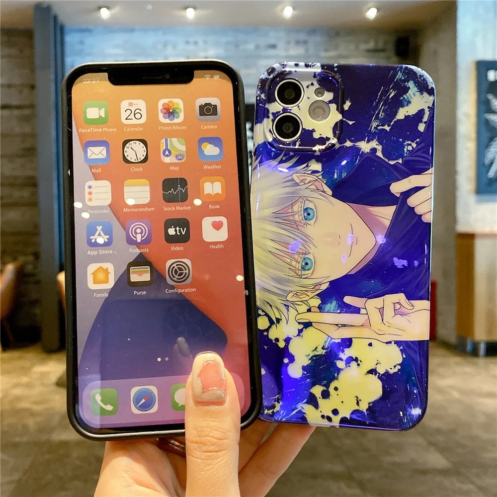 Jujutsu Kaisen Anime Itadori Yuji Ryomen Sukuna Phone Case for iphone 15 14 13 12 Pro Max 11 8 Plus Xs Max XR Blu-ray Soft Cover. 