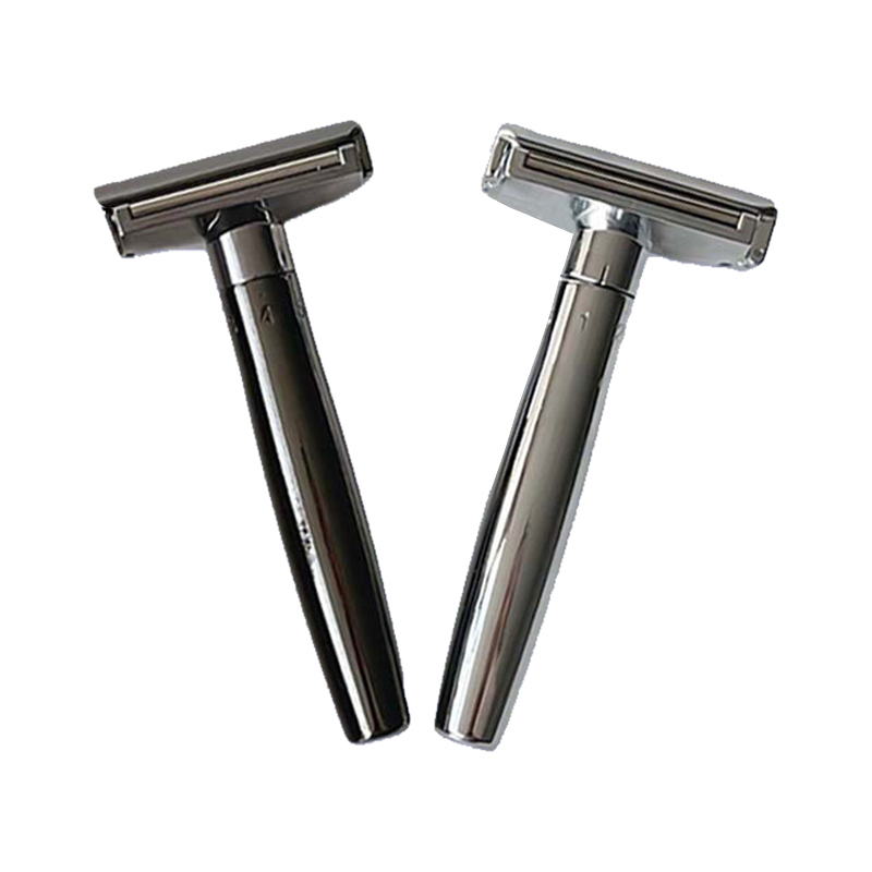 Whityle Adjustable Safety Razor Double Edge Shaving Razor With Auxiliary Rolling Axis For Man 10 pcs Blades Inside