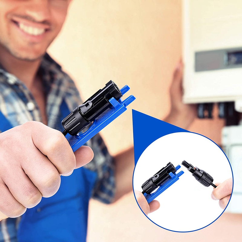 4PCS Solar Connector Tool Wrenches, Solar Panel Connector Assembly Tool for MC4 Connectors, Plastic Solar Wrench Spanner. 