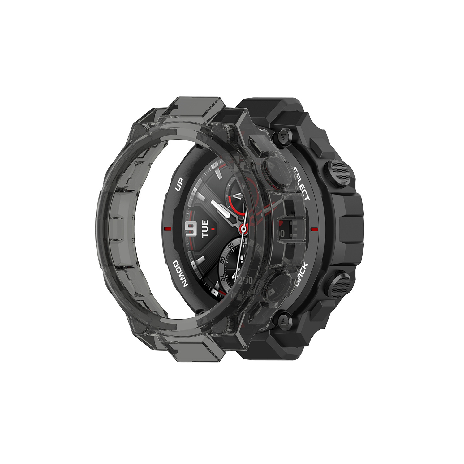 Applicable Amazfit T-Rex Huami A1918 Watch case TPU Transparent T-Rex Pro Protective Shell. 