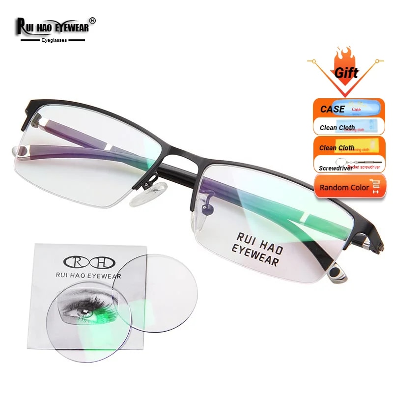 Customize Glasses Prescription Eyeglasses Rectangle Glasses Frame Fill Myopia Lenses Recipe Progressive Spectacles