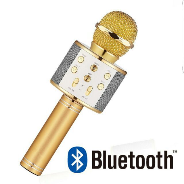 Wireless Bluetooth mouth Speaker Stand Radio Microphone Studio Recording Studio 858+ USB. 