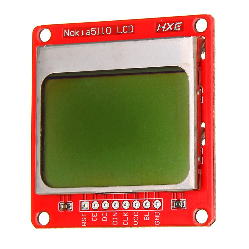 Conventional 5110 84x48 LCD Display Module White Backlight For Arduino UNO Mega Prototype. 