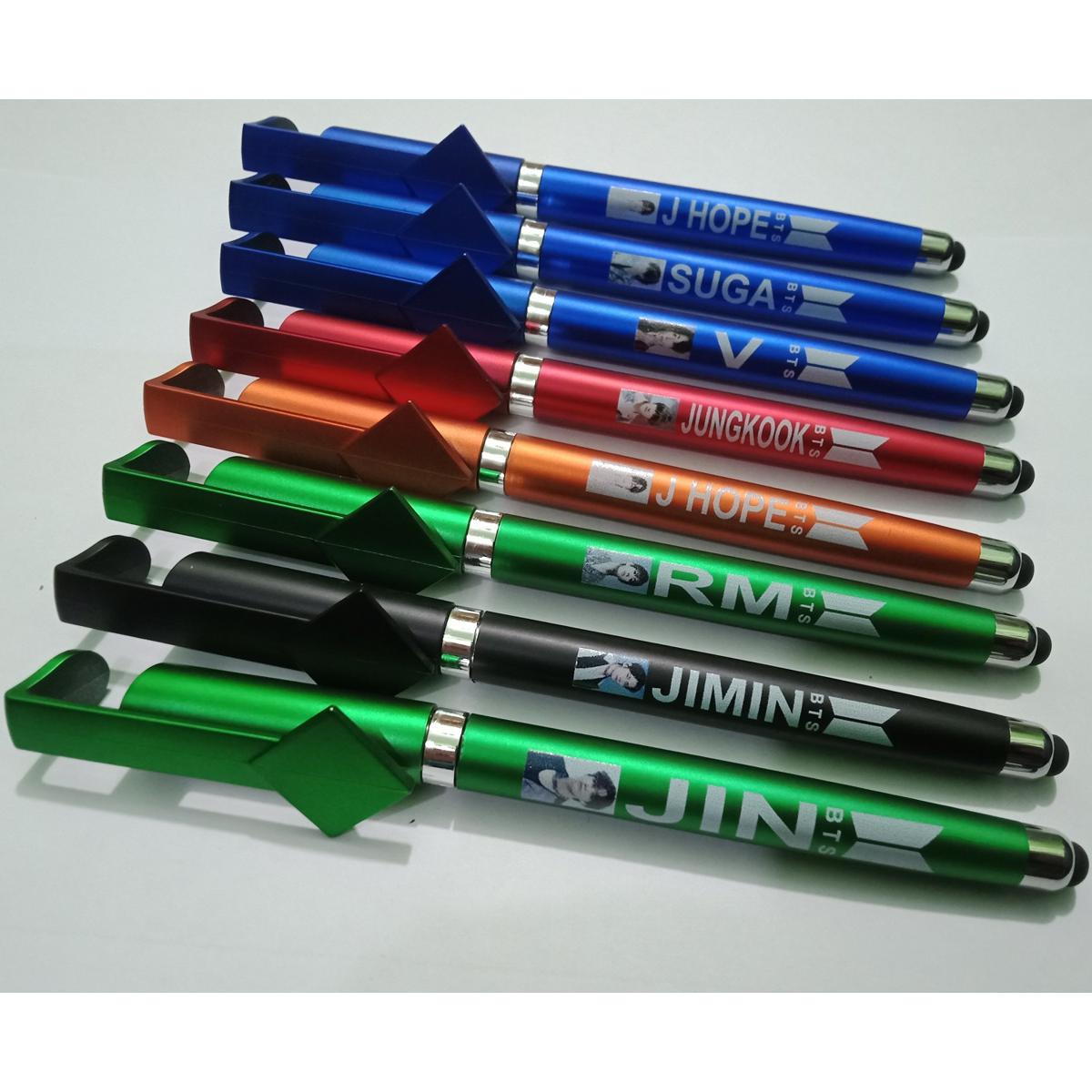 BTS 3 in 1 Capacitive Stylus Pen with Mobile Stand 1 pcs for Mobile use, Compatible Android Touch Screen
