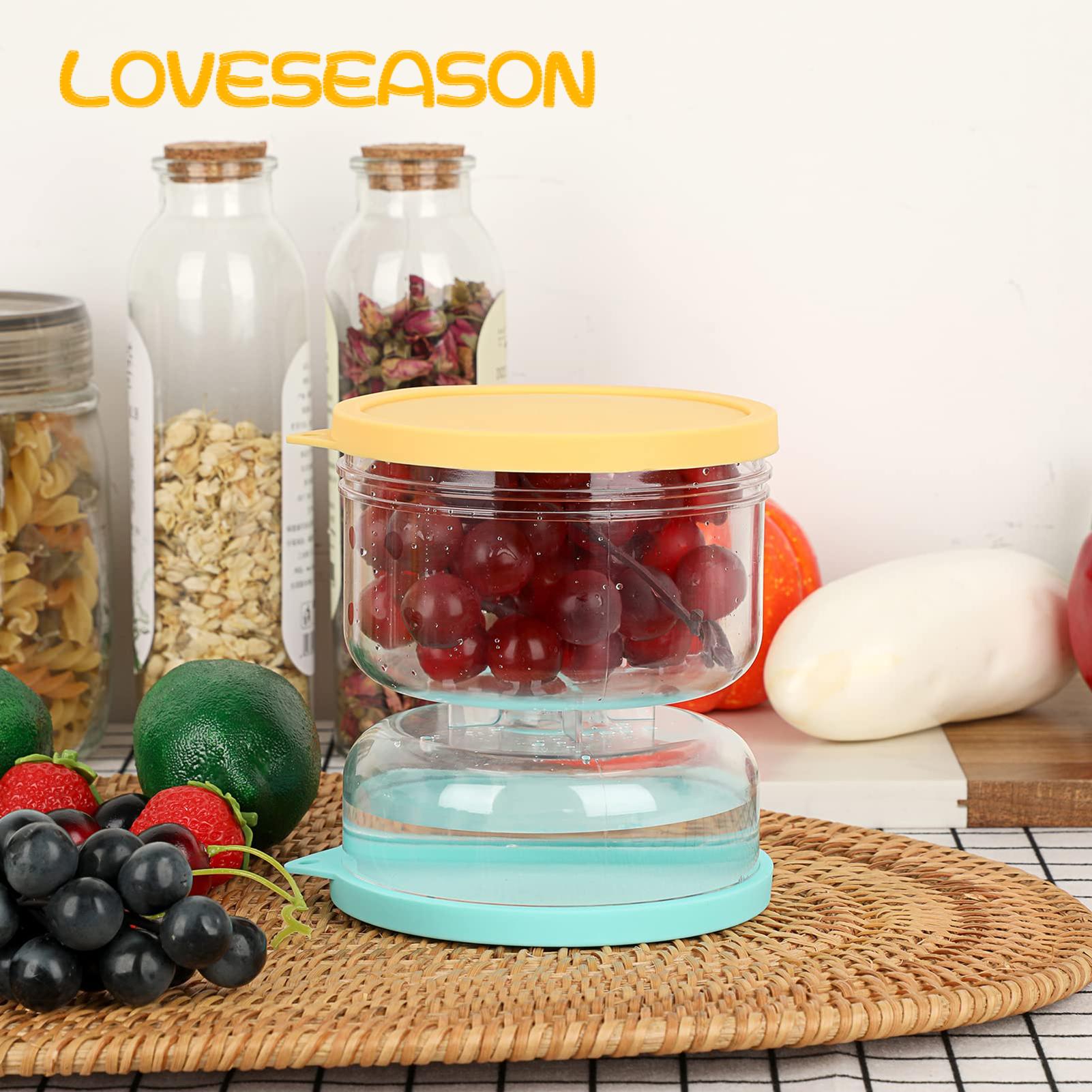 Loveseason Pickle Juice Separator Jar Transparent Clear Pickle Container Dry Wet Separation Jar. 