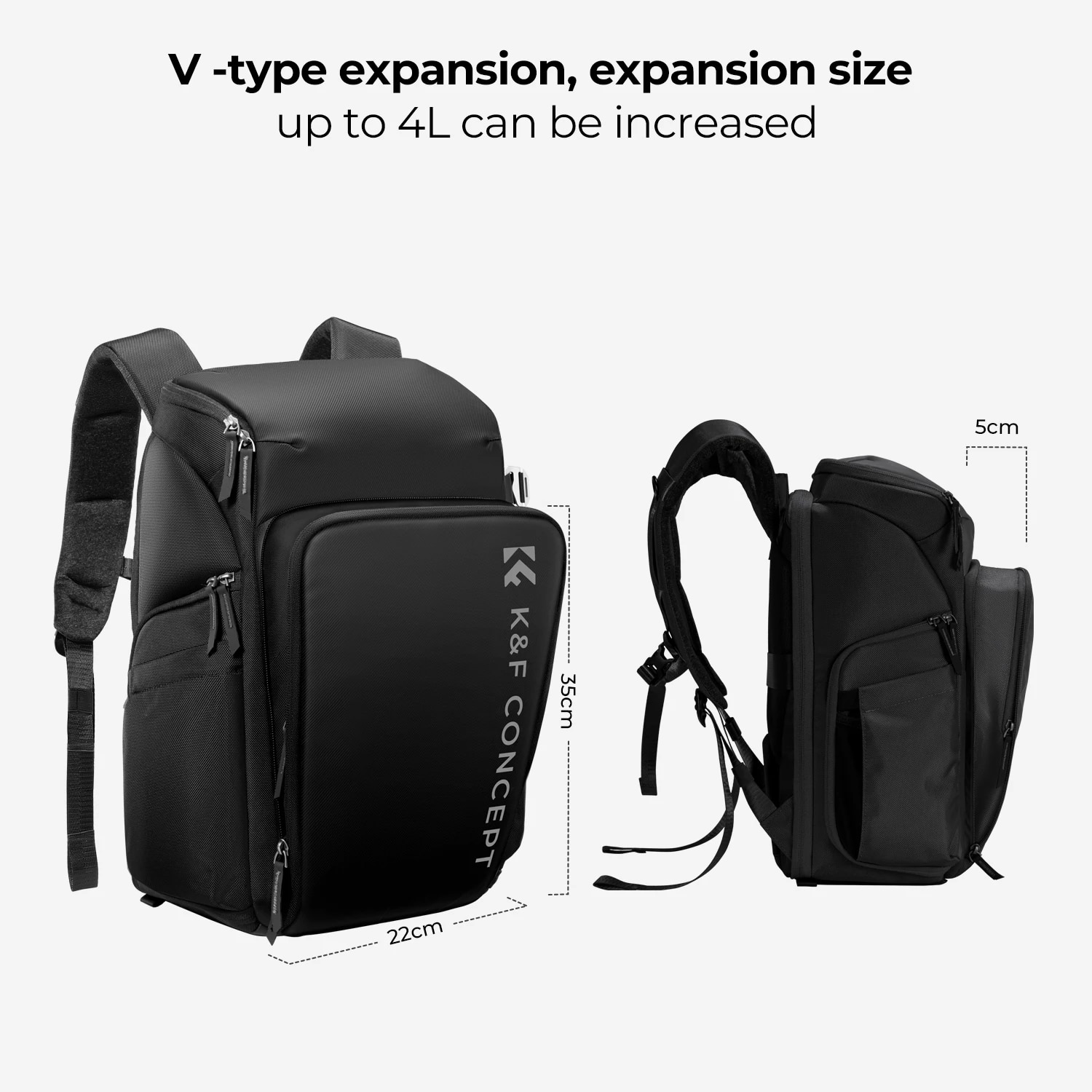 K F Concept 16Inch Alpha Backpack Air 25L Professional Photography Backpack,City Commute Backpack,Camera Bag Can Carry A Tripod. 