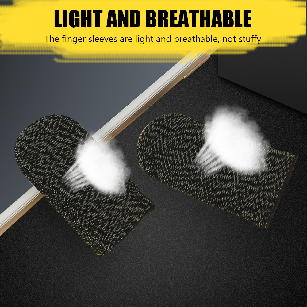 Gloves suitable for 1 pair of finger sleeves, transparent gaming fingertip sleeves, air thumb luminous anti-slip touch screen fingers, PUBG mobile game. 