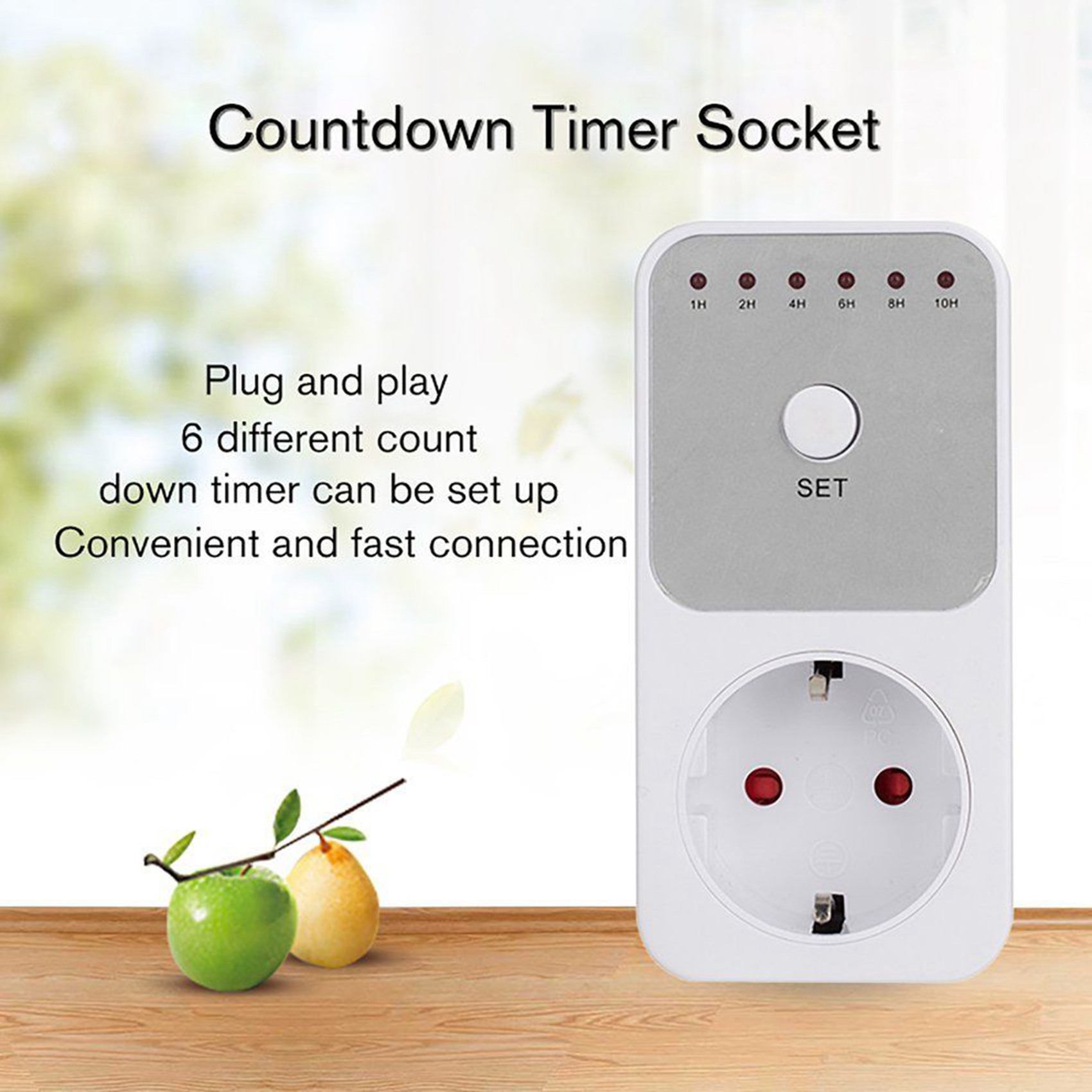2X Smart Control Countdown Timer Switch Plug-In Socket Auto Shut Off Outlet Uk Plug. 