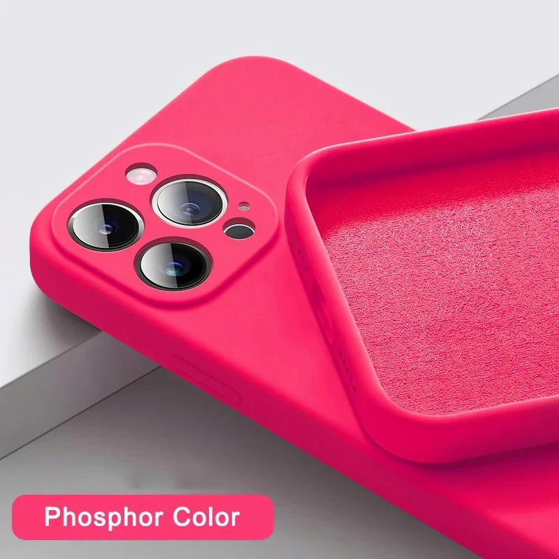 Official Soft Silicone Solid Color Case Phone For IPhone 16 15 relax14 13 11 12 Pro Max 16 Plus Shockproof Protection antiskid Cover