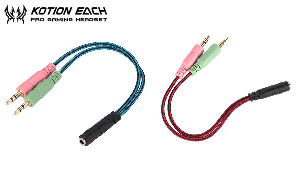 KOTION EACH 3.5mm 1 in 2 Earphones Y Splitter Adapter Audio Aux Cable (1)