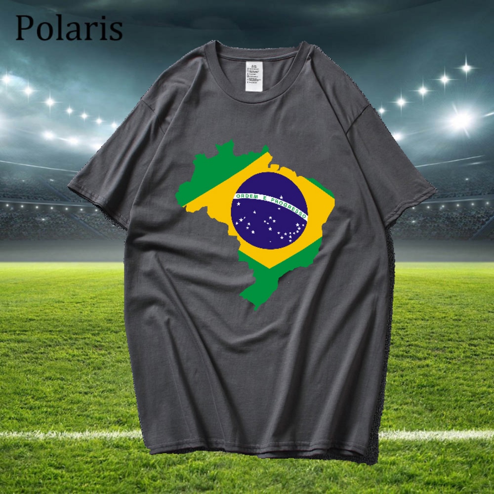 Brazil Flag T Shirt Brasil National Emblem Tees Soccer Jersey Football  Clothes