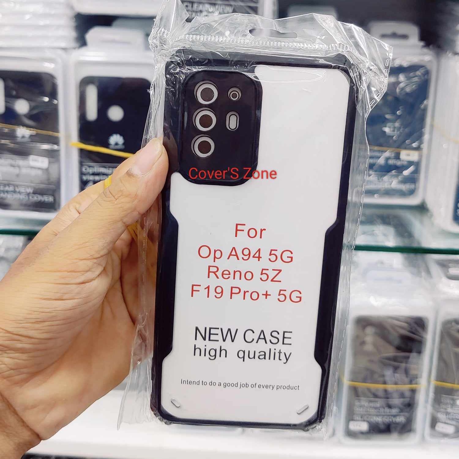 For Oppo A94 5G Side bumper protective with camera production back clear case