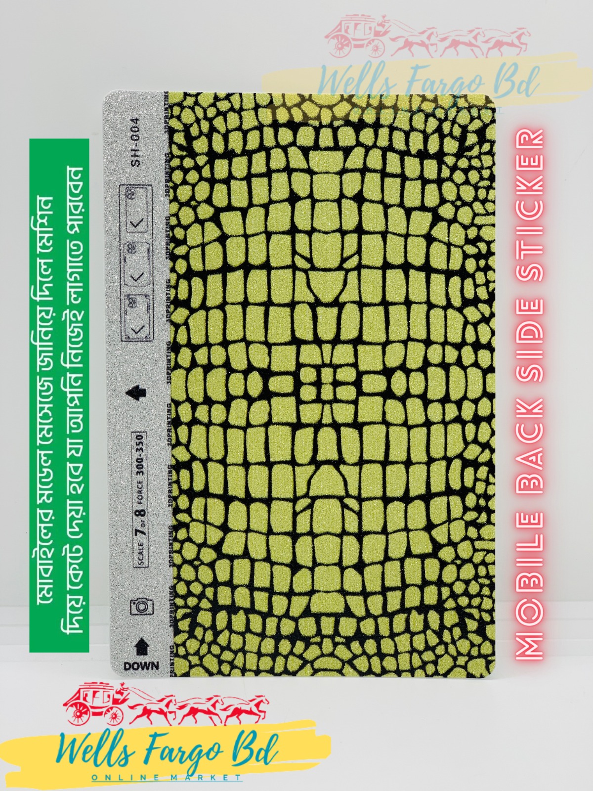 Mobile Back Side 3D Flim Sticker (Model SH-004) 3 Part Skin Sticker For All Mobile. 