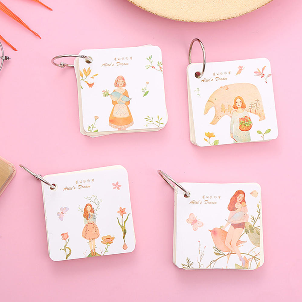 Binder Ring Flash Card Study Cards Memo Pad Index Cards. 