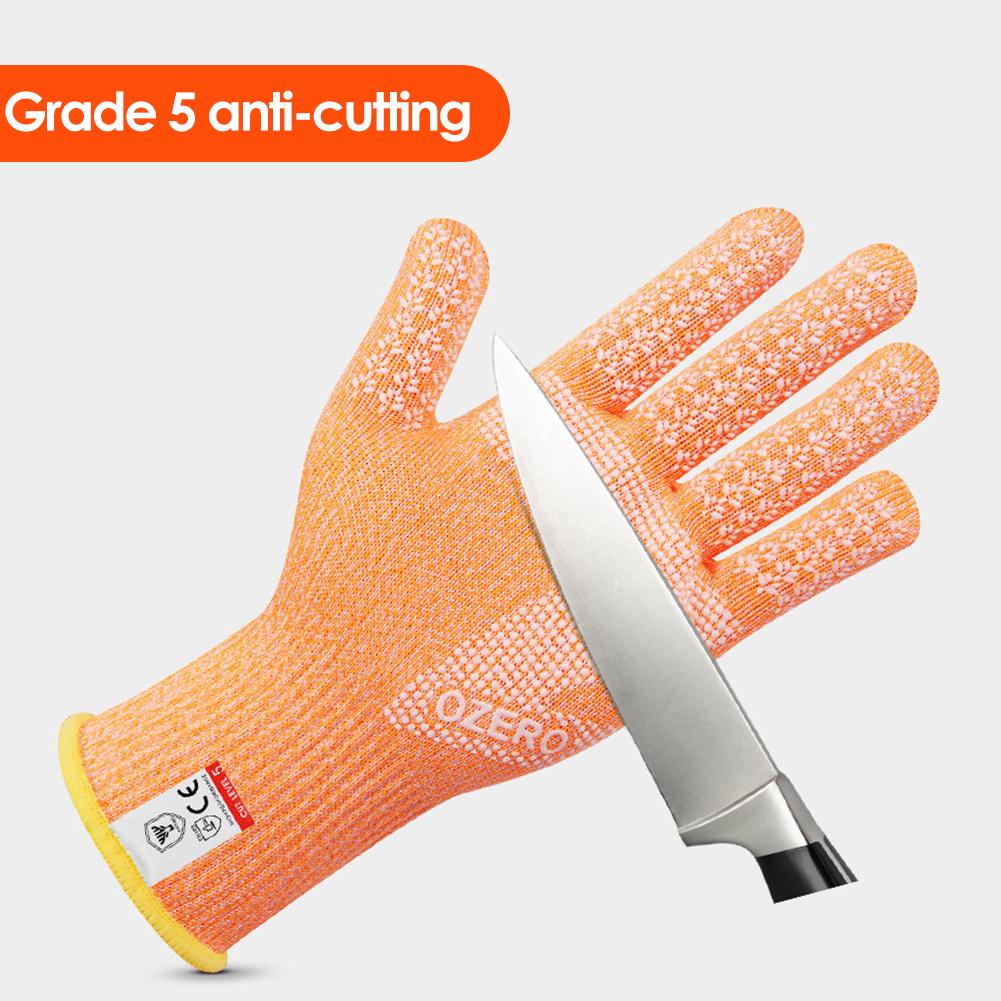 FG Level 5 HPPE EN388 Safety Gloves Cut Resistant Anti-Puncture Work Protection Gloves Grinding Welding Work Gloves Anti Cut Gloves For Kitchen Garden #450147. 