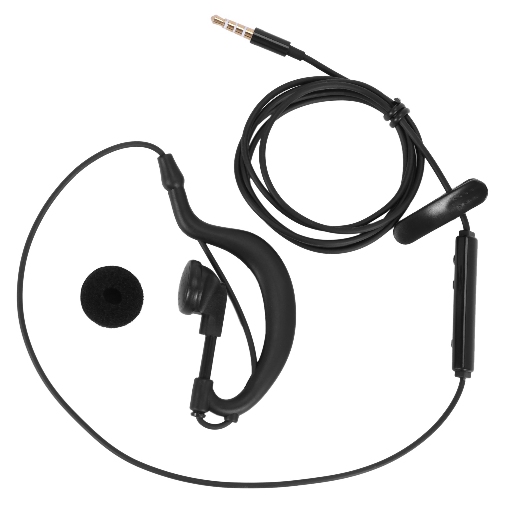 3pcs 3.5mm Single In-Ear Only Mono Earphone Earbud Headphone with Mic for Phone. 