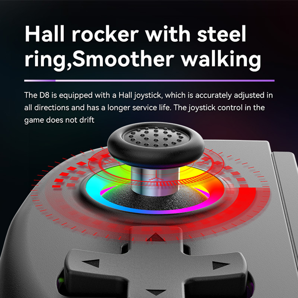 Qiunery D8 Wireless Stretching Extendable Game Console Telescopic Game Controller 20 Hours Playing Life Compatible For IPhone Android Phones Switch Console. 
