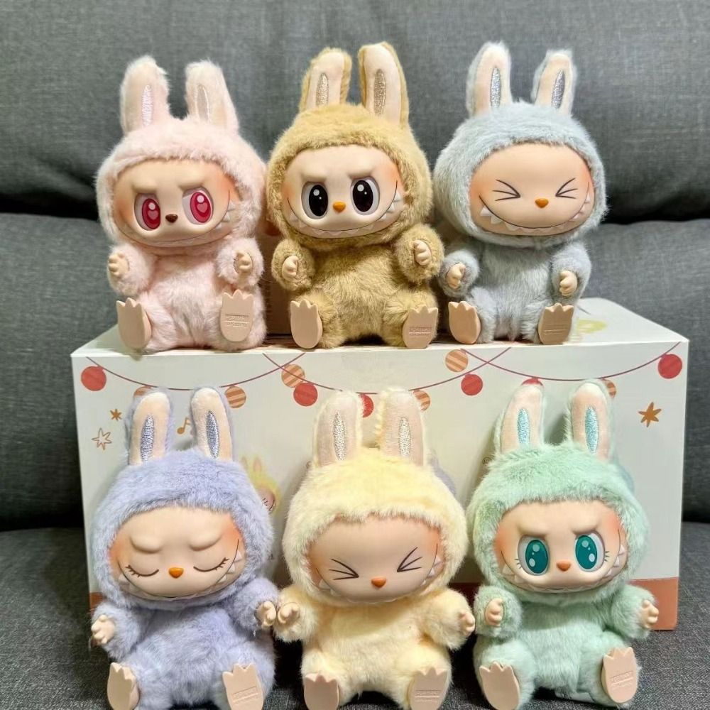Desktop Decoration Have a Seat Labubu Plush Figure Keychain Pop Mart V.2 Series Sitting Party Labubu Model Sitting Posture 15cm Labubu Have a Seat Toy Kids. 