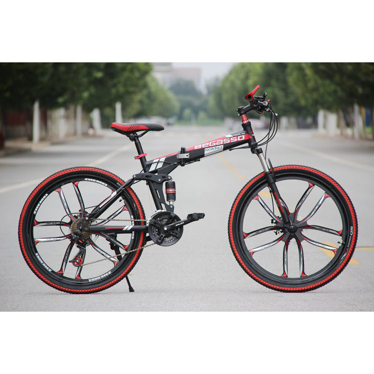 Begasso 21 Speed 26 Inch Folding Mountain Bike (10 Blade