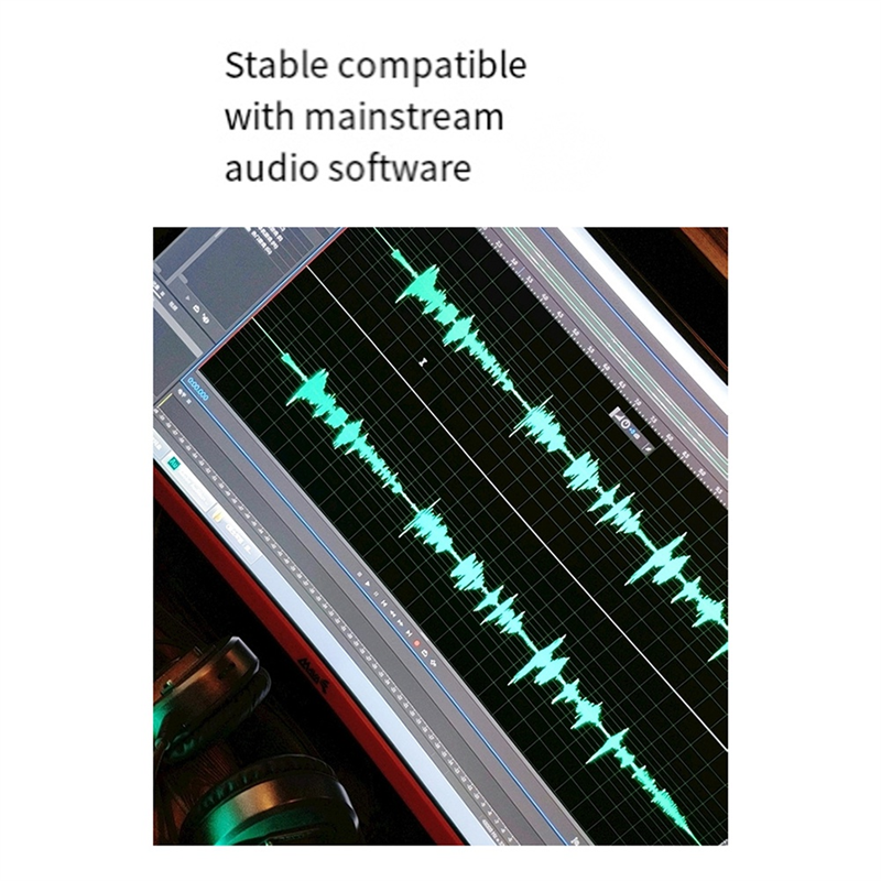 Q-26 USB Audio Interface Sound Card with Electric Guitar Live Recording USB External Sound Card for Studio Easy Install Easy to Use. 